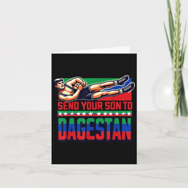 Tarjeta Send Your Son To Dagestan Wrestling Training Motiv (Anverso)