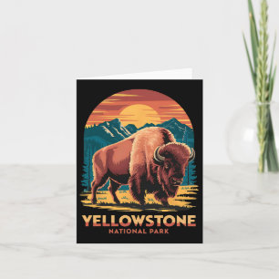 Tarjeta Senderismo Camping Yellowstone Parque Nacional Bis