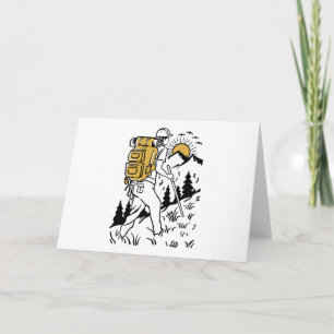 Tarjeta Senderismo en montaña