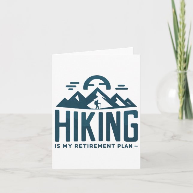 Tarjeta Senderismo es mi plan de retiro Camping Funny Hike (Anverso)
