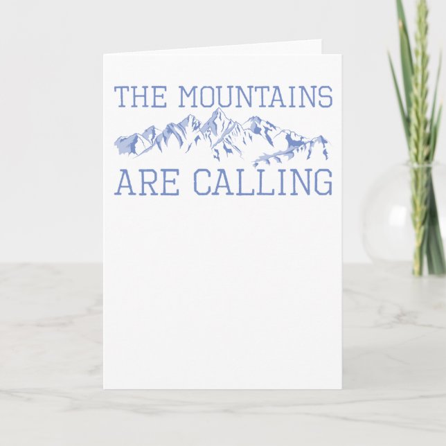 Tarjeta Senderismo Montañismo Escalada Las montañas llaman (Anverso)