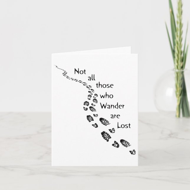 Tarjeta Senderismo No Todos Los Que Caminan Están Perdidos (Anverso)