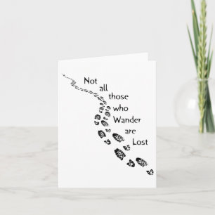 Tarjeta Senderismo No Todos Los Que Caminan Están Perdidos