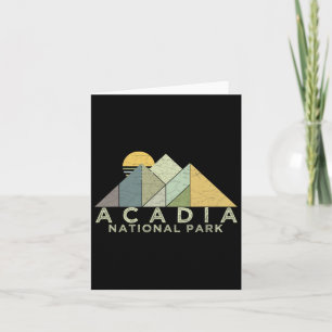 Tarjeta Senderismo por el Parque Nacional de Retro Acadia
