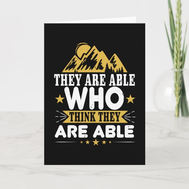 Tarjeta Senderismo - Son capaces de pensar que son capaces (Anverso)