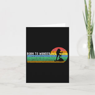 Tarjeta Senderismo Vintage Nacido En Wander Retro Sunset S