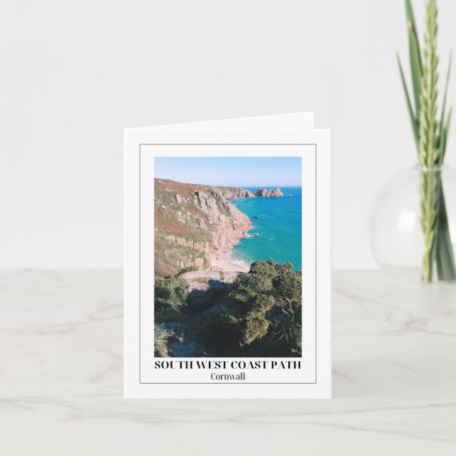 Tarjeta Sendero de la costa del suroeste, Porthcurno, Corn (Anverso)