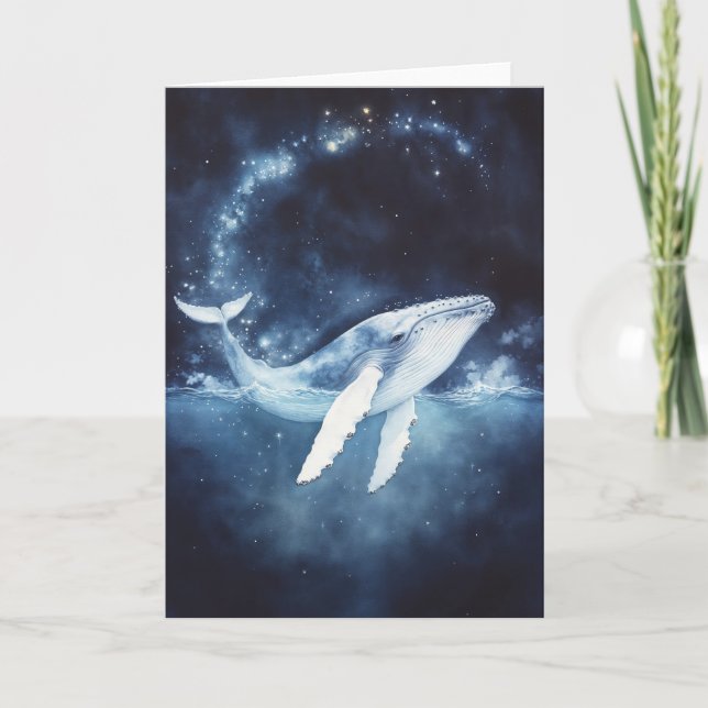 Tarjeta Sendero de la luz de las estrellas de la ballena j (Anverso)