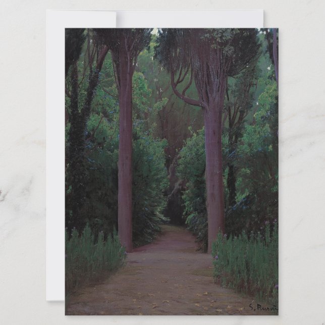 Tarjeta Sendero en un parque (Anverso)