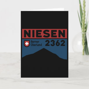 Tarjeta Sendero Monte Niesen Suiza Esquí Suizo Senderismo 