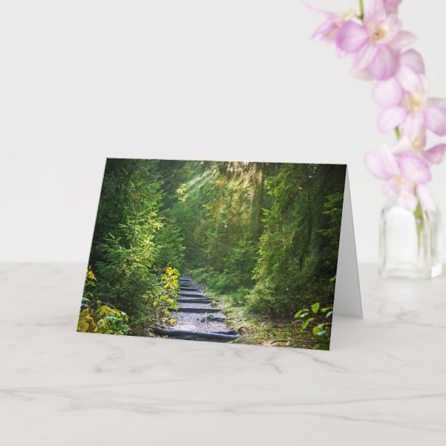 Tarjeta Sendero verde encantado (Orquídea)