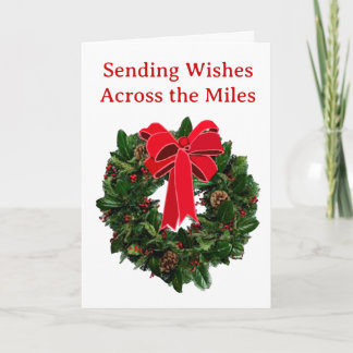 Tarjeta Sending Wishes Across the Miles Greeting Card