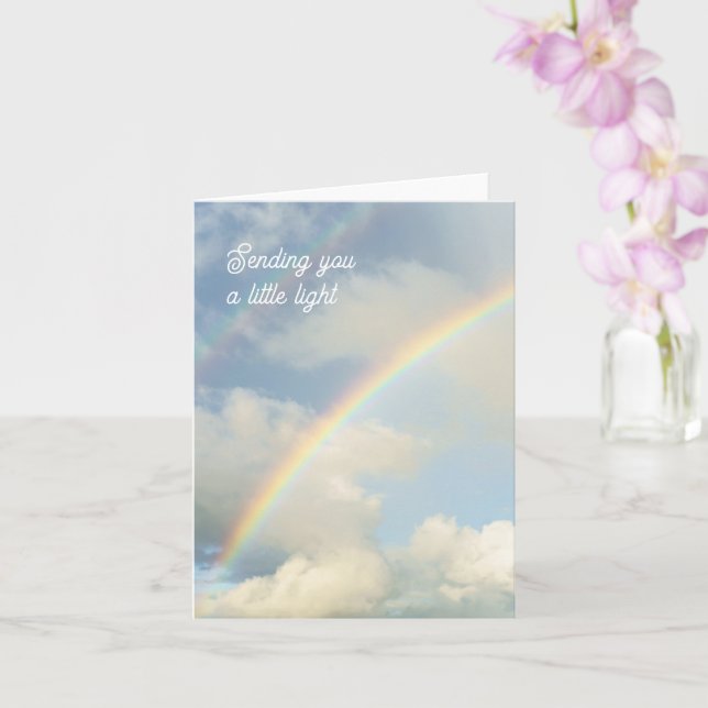 Tarjeta Sending You a Little Light Rainbow Thinking of You (Orquídea)