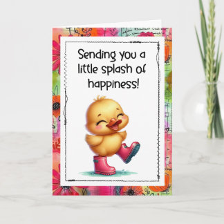Tarjeta Sending You a Little Splash of Happiness Duck Card