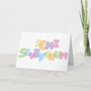 Tarjeta Seni seviyorum - Te amo en turco
