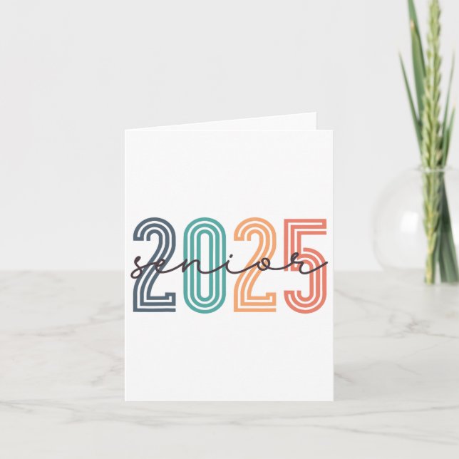Tarjeta Senior 2025 Cl De 2025 Ck A School Retro Graduati (Anverso)