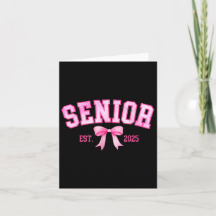 Tarjeta Senior 2025 Coquette Cl de 2025 Lazos Rosas Retro 