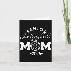 Tarjeta Senior 2026 Cl De 2026 Senior Mom Volleyball Gradu