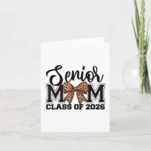 Tarjeta Senior Mom Cl Of 2026 Graduation Leopard Coquette