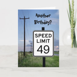 Tarjeta Seniors Card - Another Birthday? speed limit sign