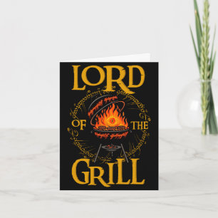 Tarjeta Señor de la parrilla papá barbacoa papá nerd papá