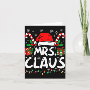 Tarjeta Señor y Señora Claus Sombrero de Santa Parejas Nav