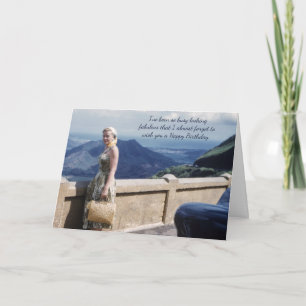 Tarjeta Señora bonita Retro del humor fabuloso del