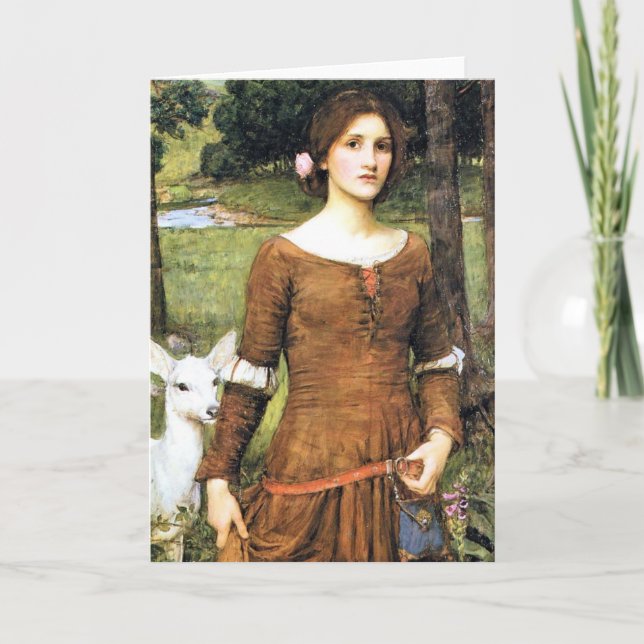 Tarjeta Señora Clare con un cervatillo (Anverso)