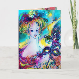 TARJETA SEÑORA CON MAGISTRADA MASQUERADE DE CARACTERÍSTICA