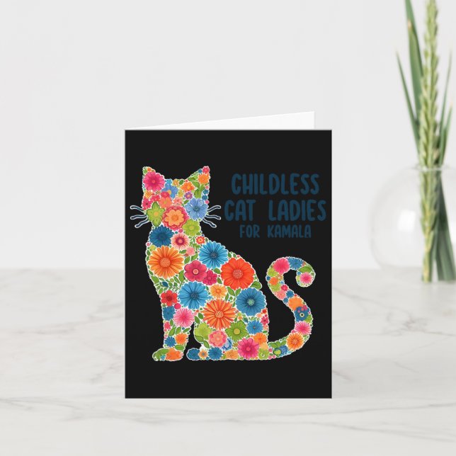 Tarjeta Señora De Gato Sin Hijos Para Kamala (Anverso)