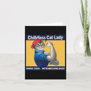 Tarjeta Señora de gatos sin hijos no vamos a regresar Kama