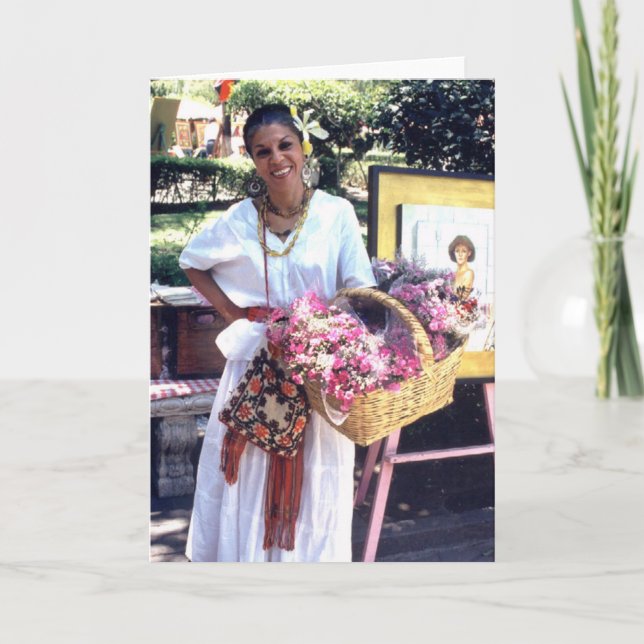 Tarjeta Señora de las Flores de la Plaza San Jacinto - tar (Anverso)