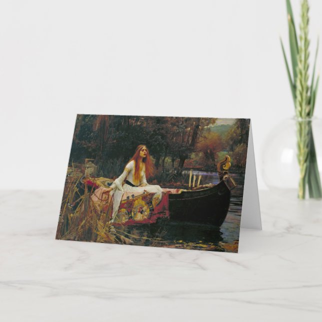 Tarjeta Señora de Shalott en el agua (Anverso)