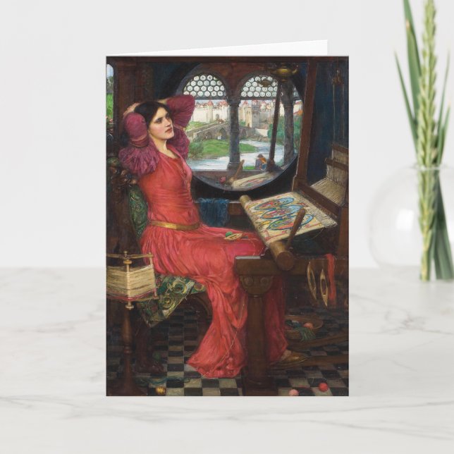 Tarjeta Señora de Shalott | John William Waterhouse (Anverso)
