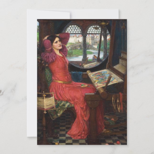 Tarjeta Señora de Shalott | John William Waterhouse (Anverso)