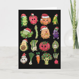 Tarjeta Señora del Almuerzo Comida de Verduras Árbol de Na