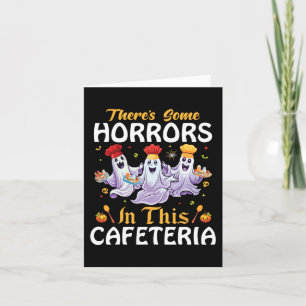 Tarjeta Señora del Almuerzo Halloween Hay Algunos Horrores