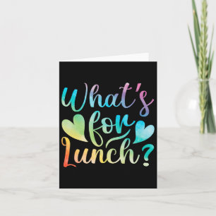 Tarjeta Señora del almuerzo ¿Qué hay para el almuerzo? Tri