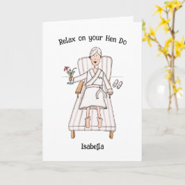 Tarjeta Señora del día de spa Relájate en tu despedida de