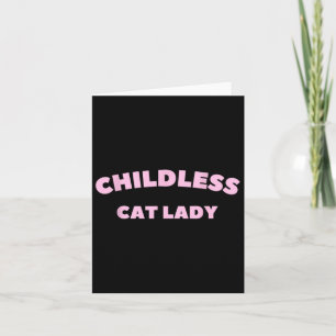 Tarjeta Señora del gato sin hijos 2024 Millennial 1