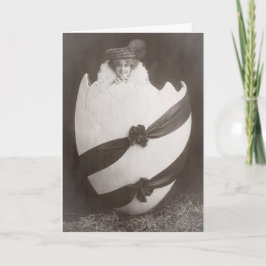 Tarjeta Señora del Huevo de Pascua Vintage