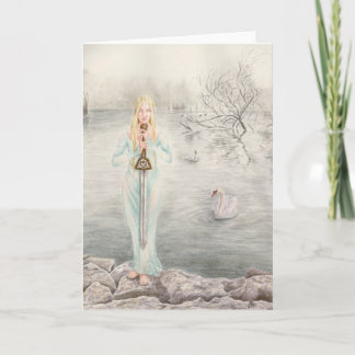Tarjeta Señora del lago por el arte de Deanna Bach