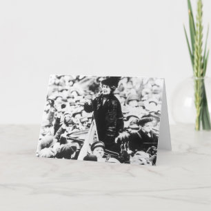 Tarjeta Señora Emmeline Pankhurst Addressing una