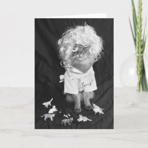 Tarjeta Señora loca Somali Cat del gato