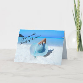 Tarjeta Señora Retirement del ocio - con verso