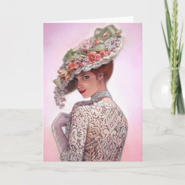 Tarjeta Señora tímida "Betty Lu " del Victorian (Anverso)