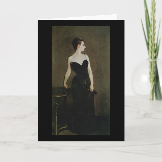 Tarjeta Señora X de John Singer Sargent (Anverso)