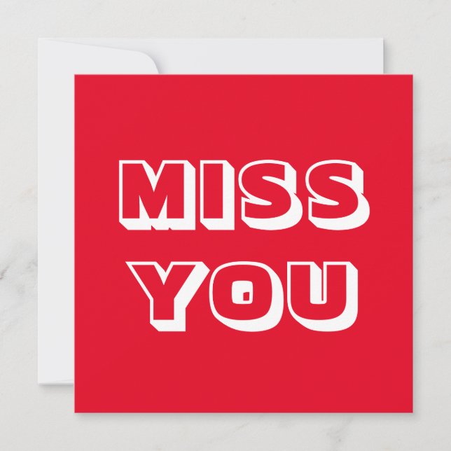 Tarjeta Señorita usted, blanco rojo, negrita (Anverso)