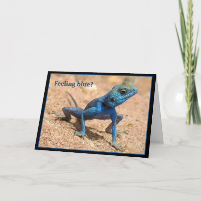 Tarjeta Sensación de azul obtener una buena carta (Anverso)