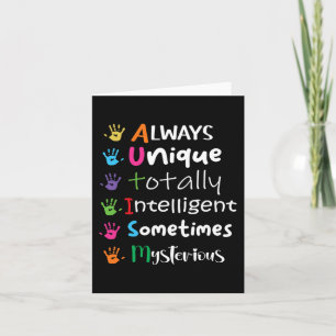 Tarjeta SENSIBILIZACIÓN AUTISTA Apoyo al autismo de los ni